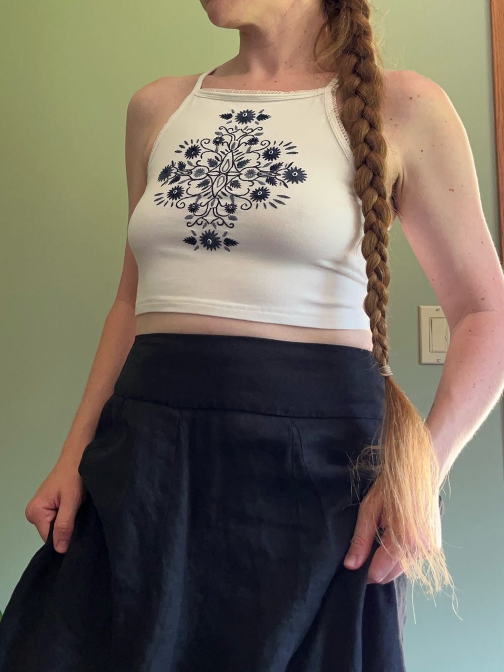 2016 Tokyo Darling White Embroidered Crop Tank Top Size M Summer Girly Boho - Picture 5 of 11